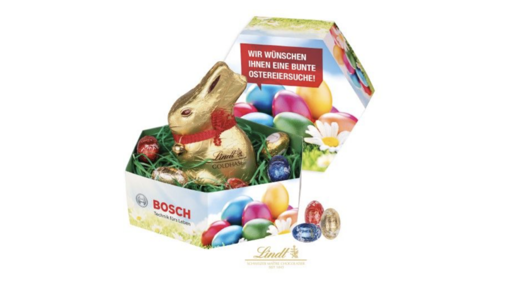 Bedruckte Schokolade als Ostergeschenk